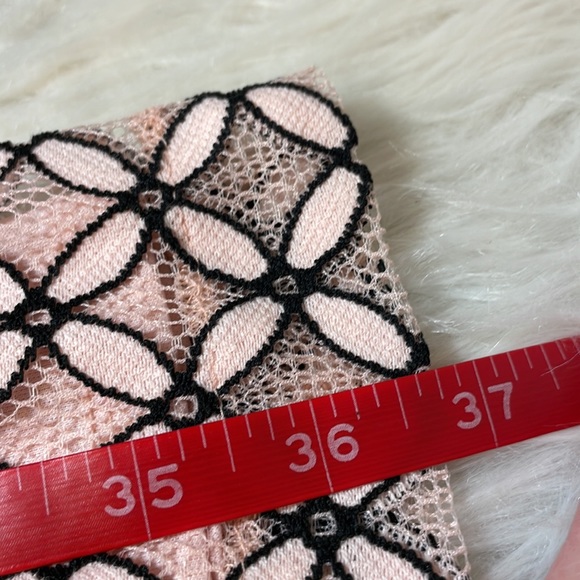 Sandra Darren Pink & Black Lace Dress - Picture 10 of 11